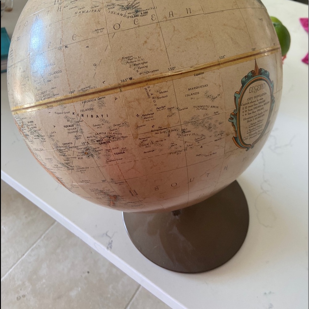 Two world globes